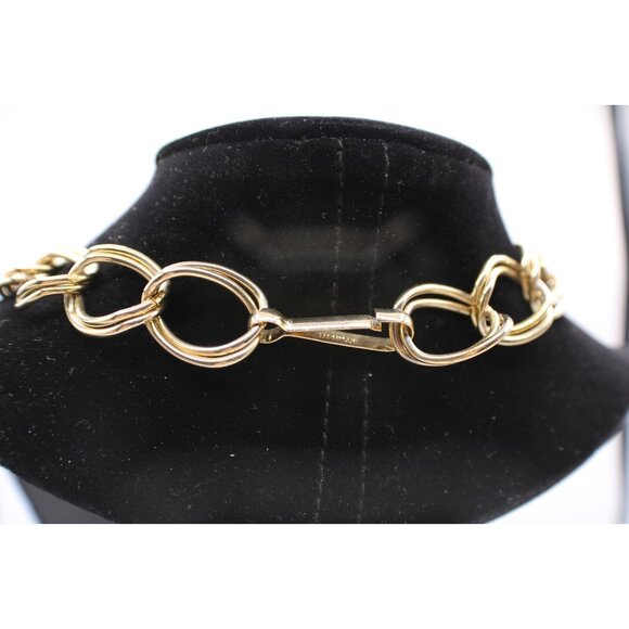Sarah Coventry Necklace OR Chain Waist Belt Clip Closure Double Link Gold Tone - Picture 6 of 9